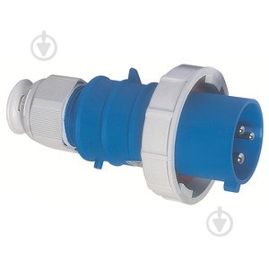 Вилка кабельная 32А3P230V IP67 синий 21240 - фото 1