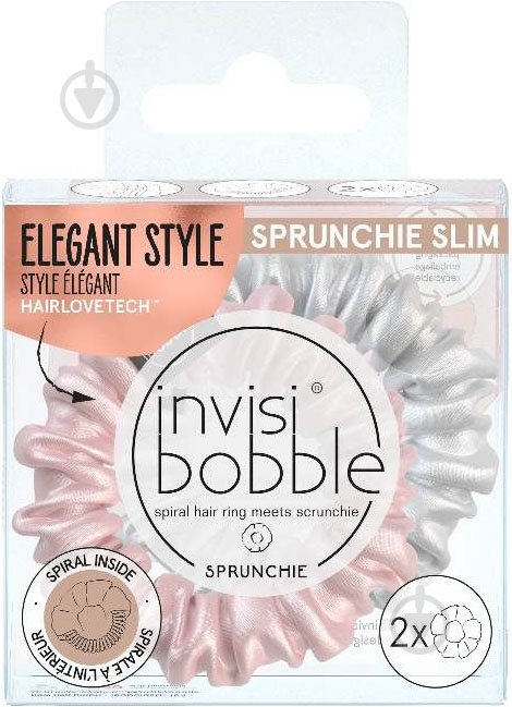 Резинка-браслет Invisibobble Sprunchie Slim Bella Chrome 2 шт. - фото 1 Резинка-браслет Invisibobble Sprunchie Slim Bella Chrome 2 шт. - фото 1