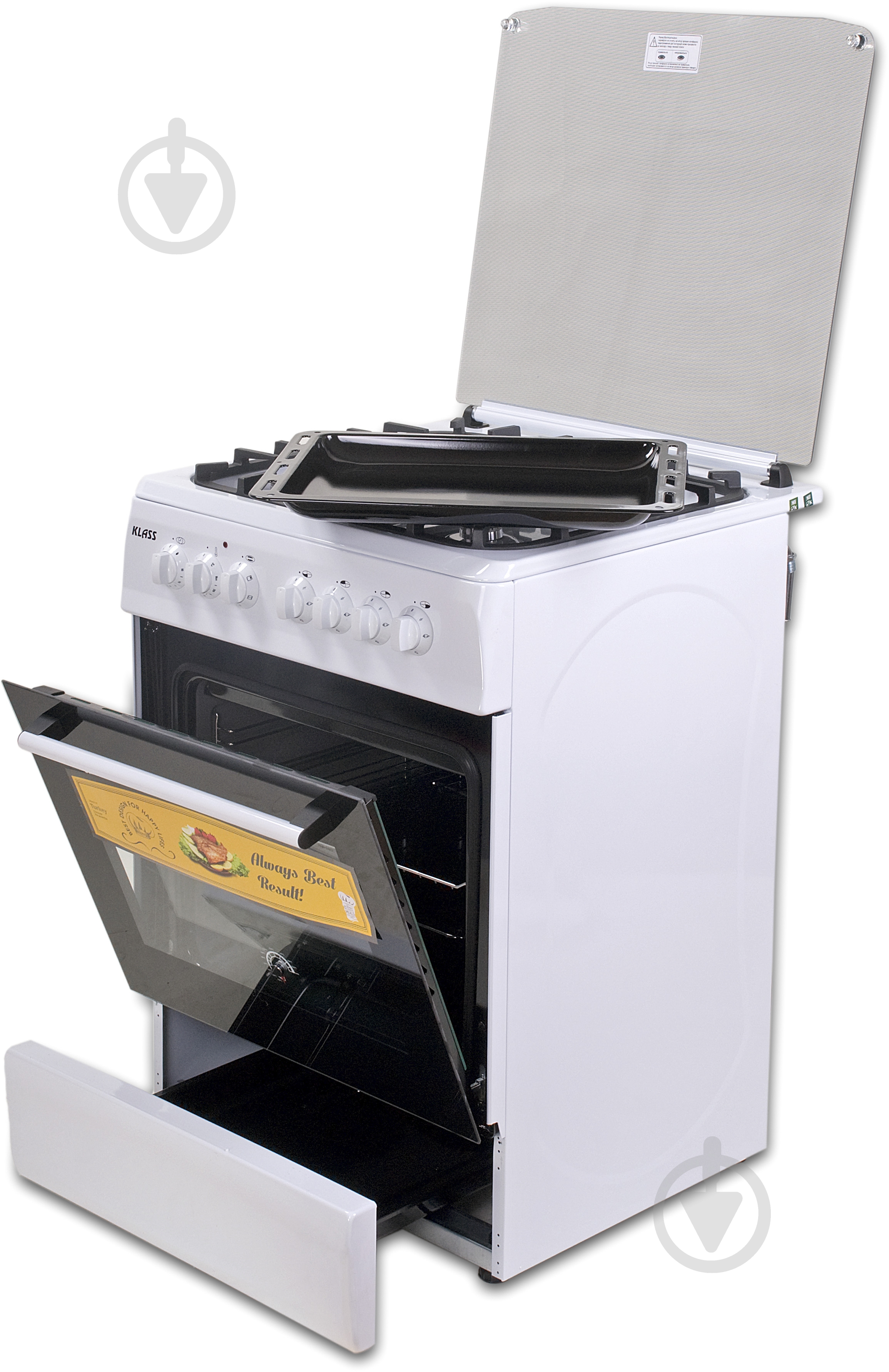 Плита газовая KLASS T 6401 M2 White - фото 2