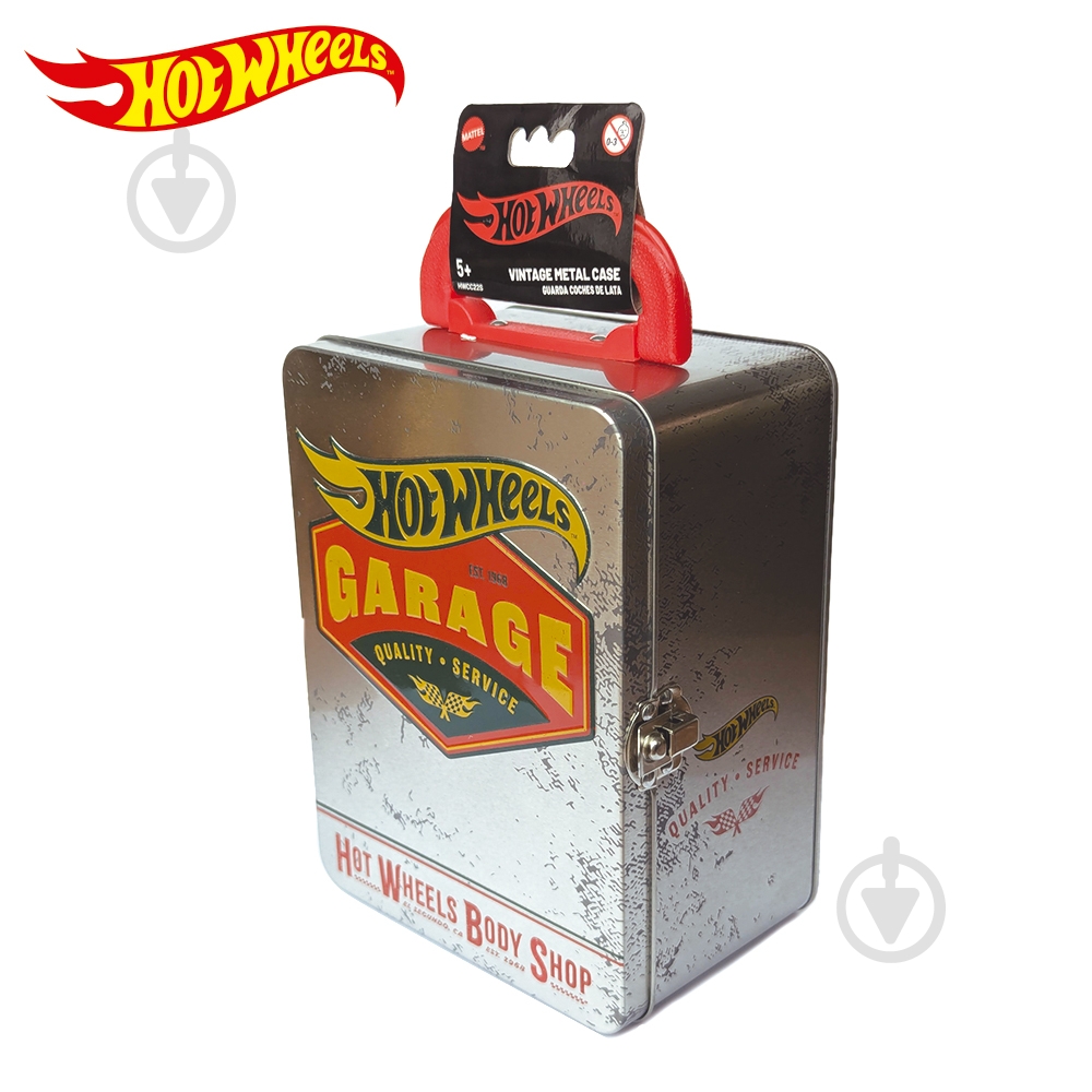 ᐉ Контейнер Hot Wheels Вінтажний сріблястий для 18 машинок