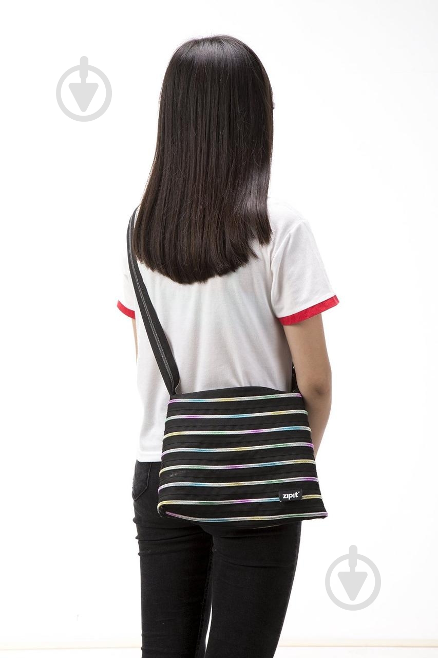 Сумка через плече Zipit Medium Black&Rainbow Teeth - фото 9 Сумка через плече Zipit Medium Black&Rainbow Teeth - фото 9