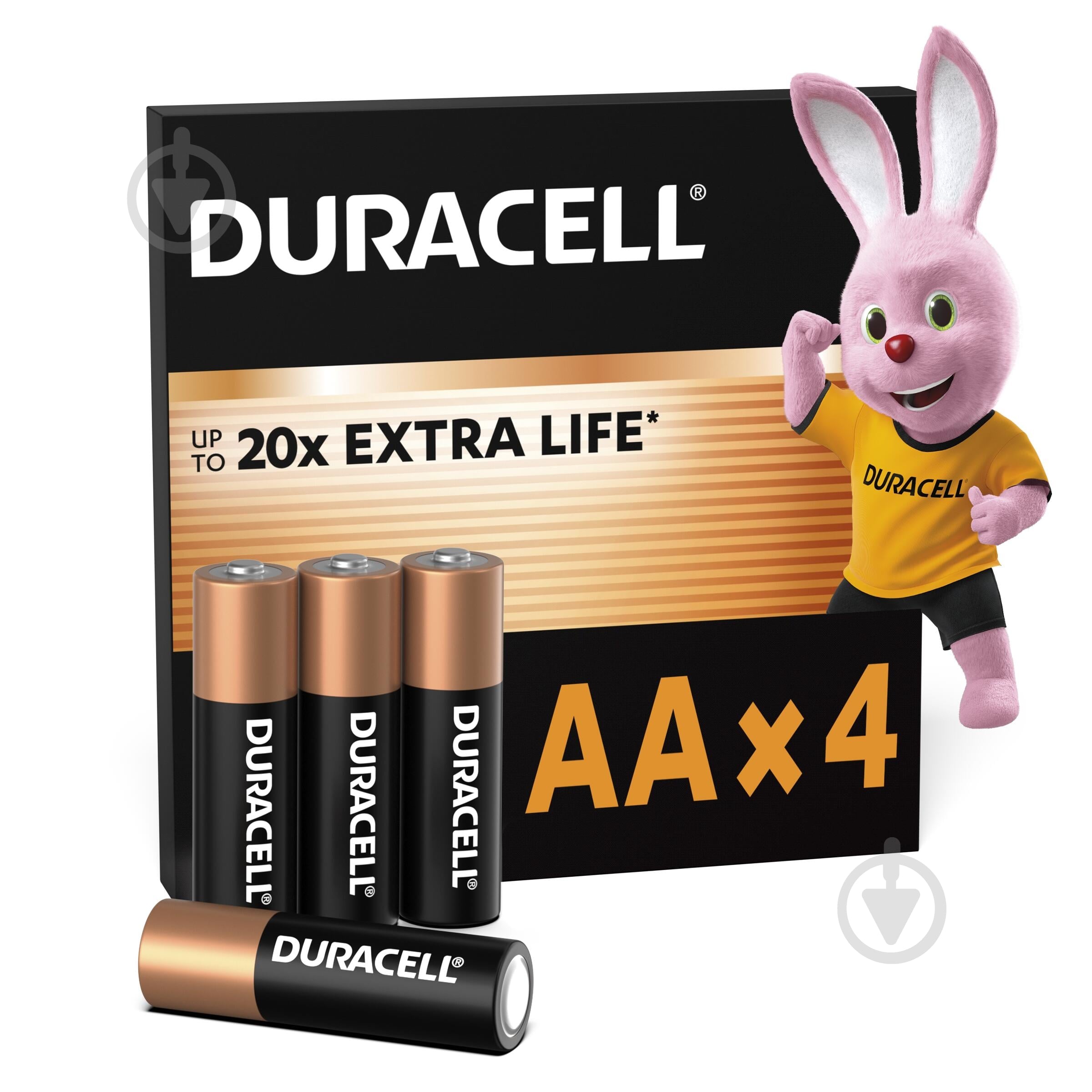 Батарейки лужні Duracell MN1500 AA (пальчикові) 4 шт. - фото 1