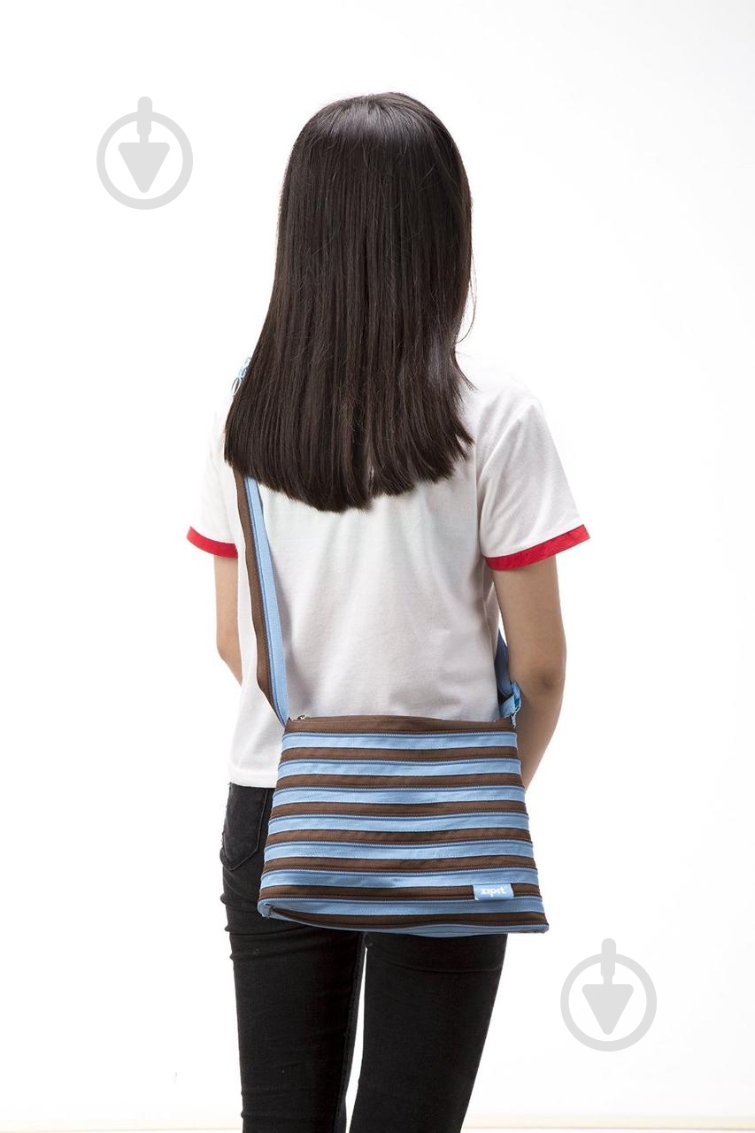 Сумка через плече Zipit Medium Ocean Blue&Soft Brown - фото 5