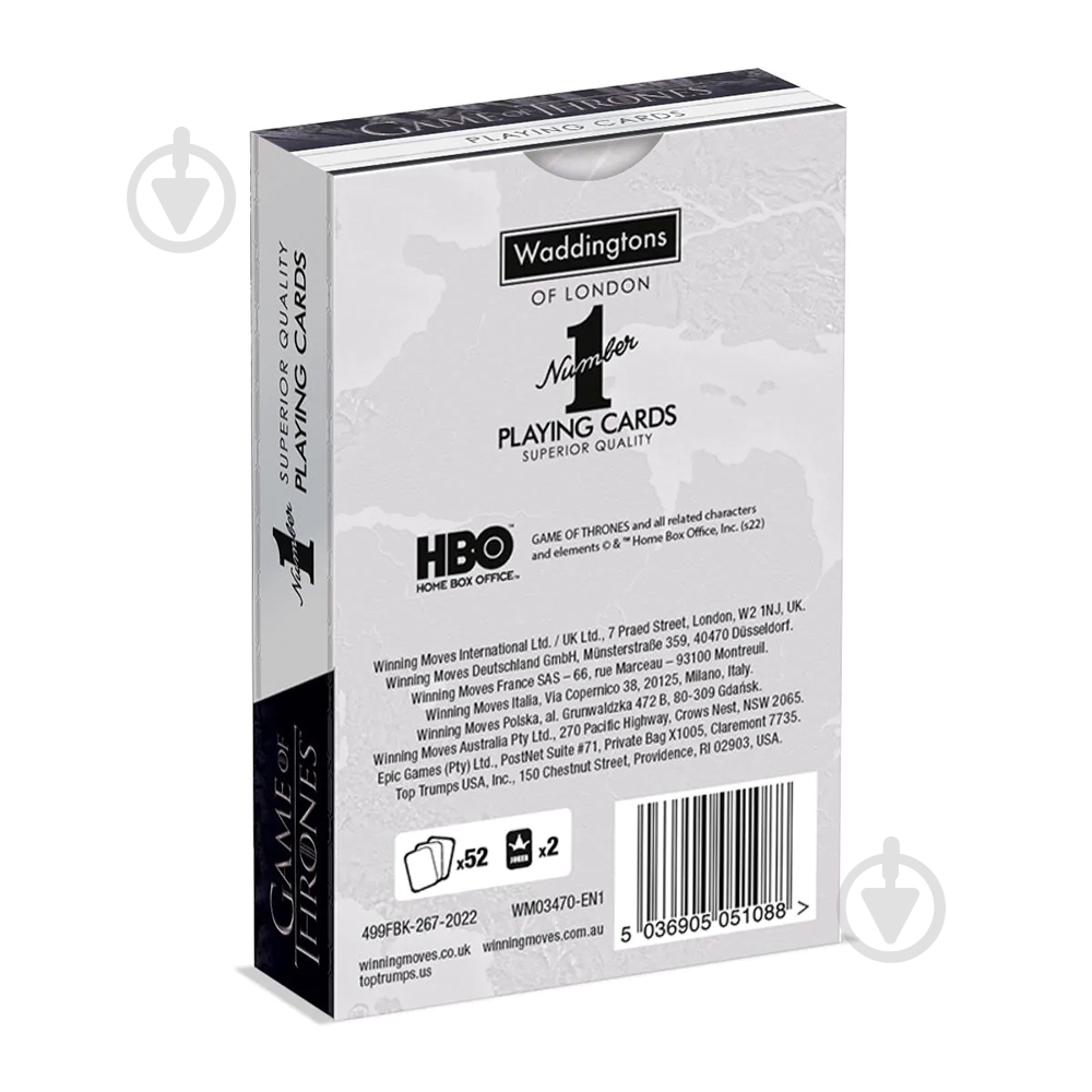 Игральные карты Winning Moves GAME OF THRONES Waddingtons No.1 (Игра Престолов) (WM03470-EN1-12) - фото 6 Игральные карты Winning Moves GAME OF THRONES Waddingtons No.1 (Игра Престолов) (WM03470-EN1-12) - фото 6