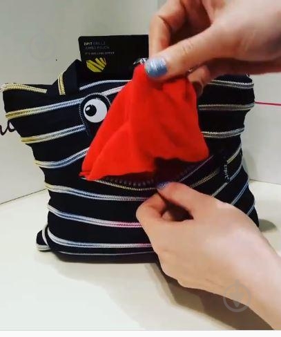 Сумка шкільна Zipit Monsters Tote/Beach Black&Rainbow Teeth - фото 3