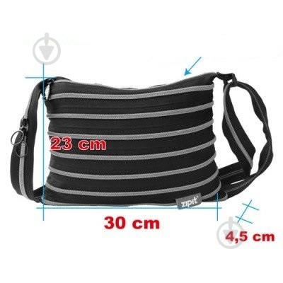 Сумка шкільна Zipit Monsters Tote/Beach Black&Rainbow Teeth - фото 6