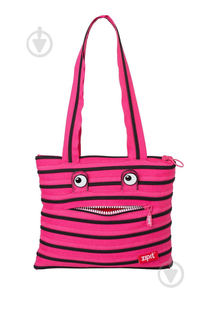 Сумка шкільна Zipit Monsters Tote/Beach Pink Begonia&Black Teeth - фото 1