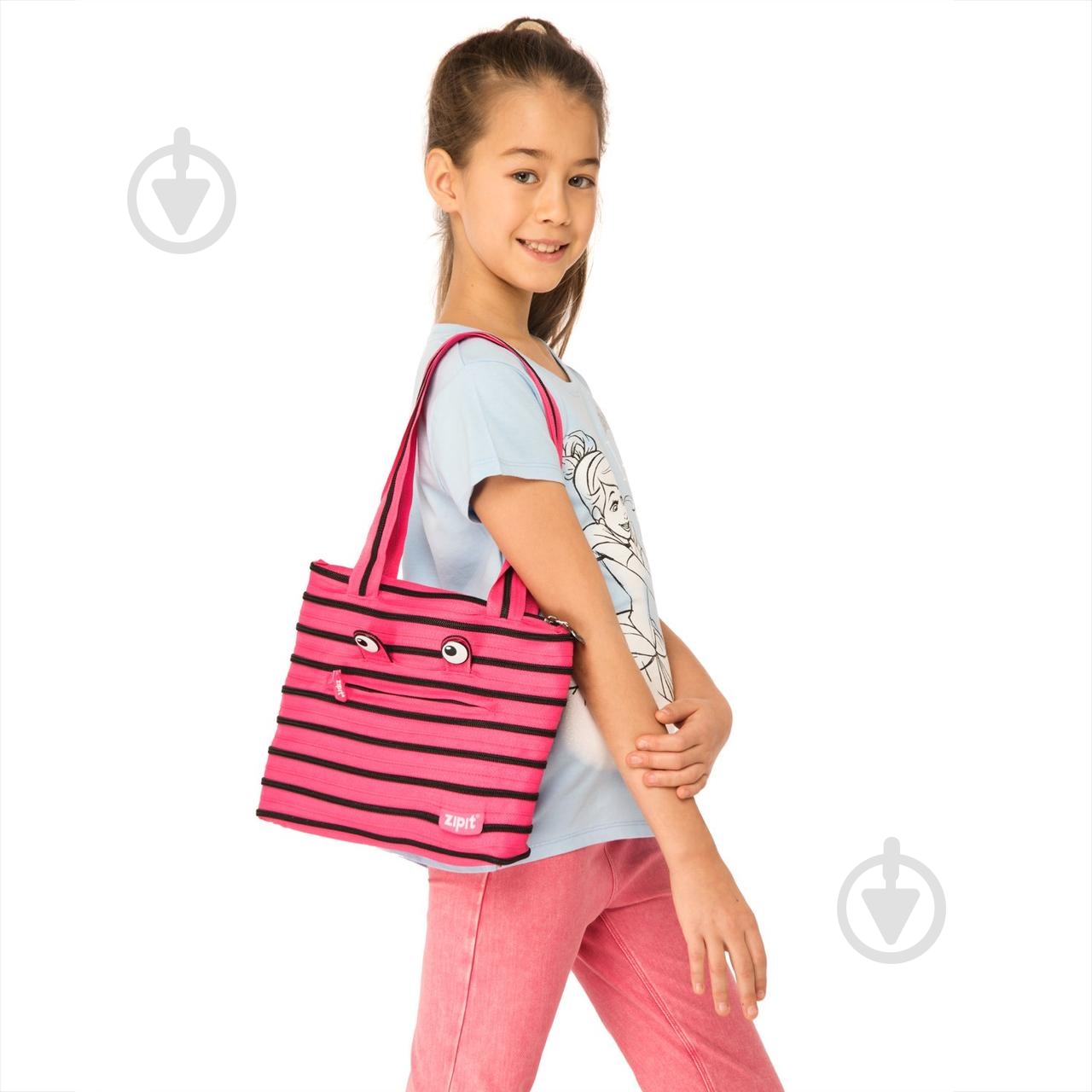 Сумка шкільна Zipit Monsters Tote/Beach Pink Begonia&Black Teeth - фото 9
