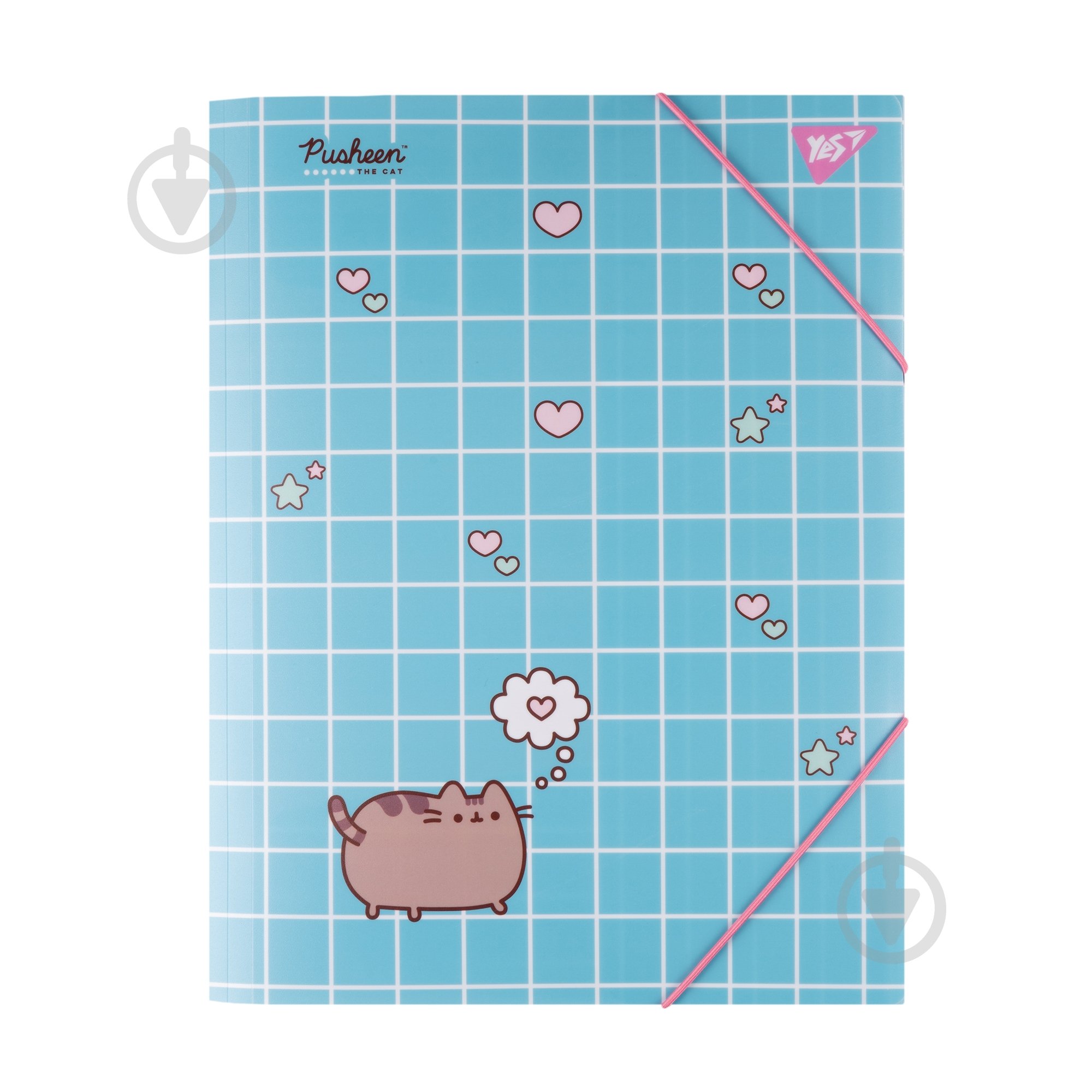 Папка на резинке Pusheen Hearts A4 YES 492215 - фото 1 Папка на резинке Pusheen Hearts A4 YES 492215 - фото 1