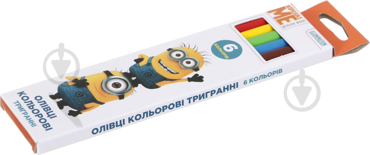 Карандаши цветные Миньоны 6 шт. Перо - фото 3