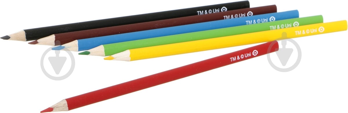 Карандаши цветные Миньоны 6 шт. Перо - фото 2