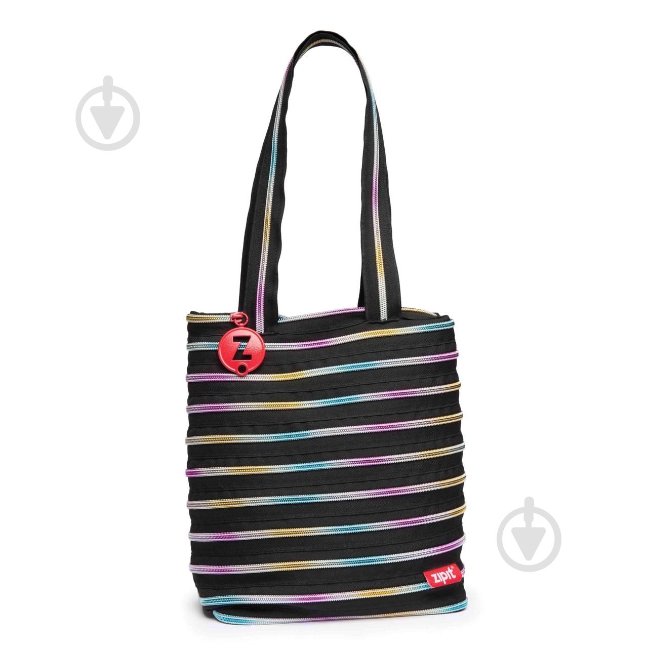 Сумка школьная Zipit Premium Tote/Beach Black&Rainbow Teeth - фото 1