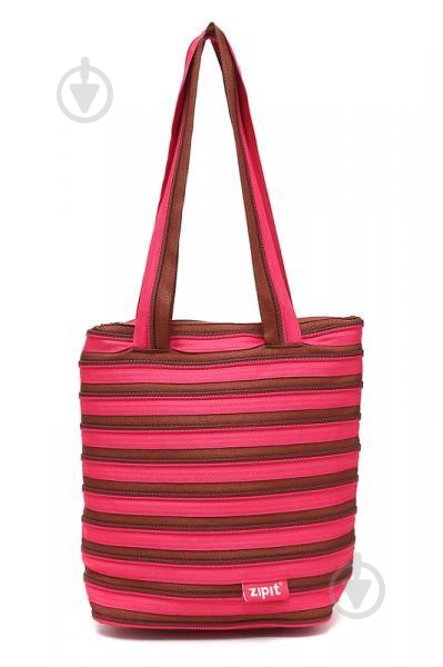 Сумка школьная Zipit Premium Tote/Beach Fuchsia&Deep Brown - фото 1