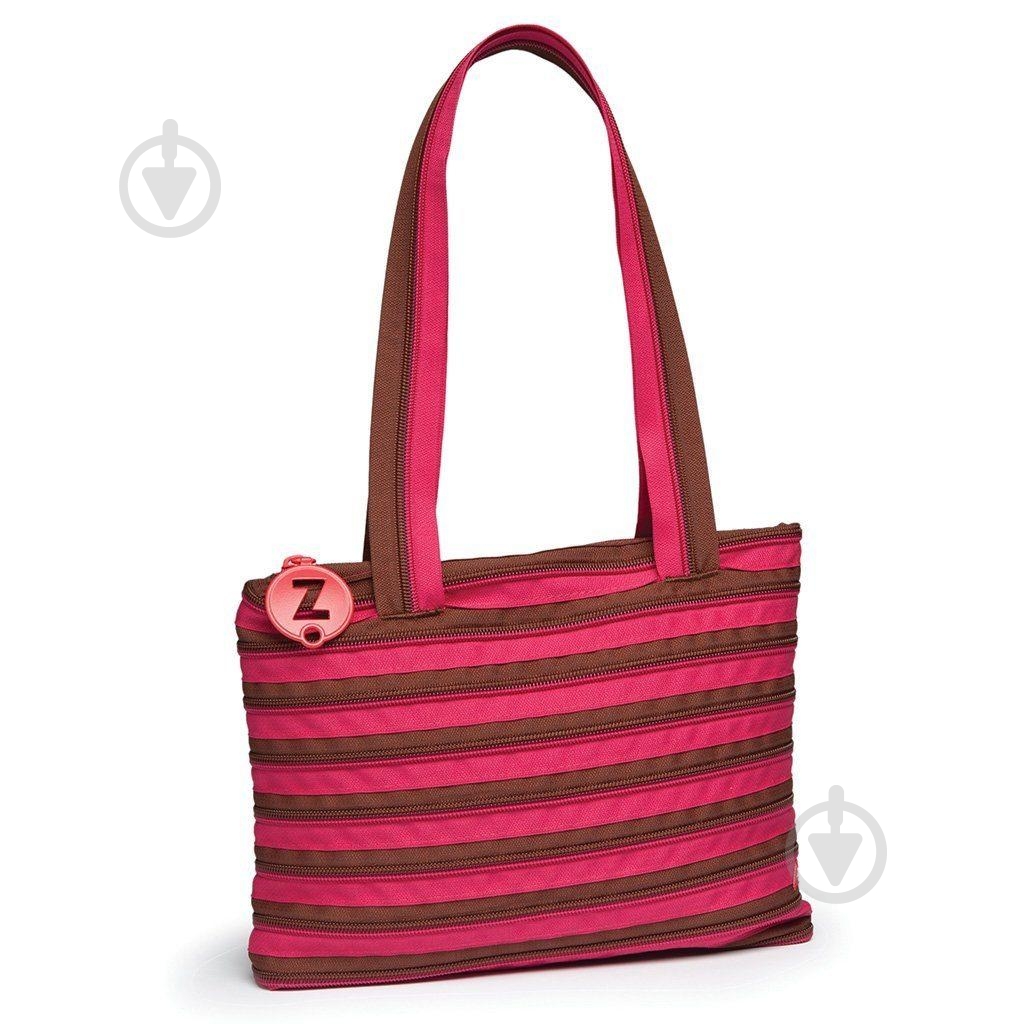 Сумка школьная Zipit Premium Tote/Beach Fuchsia&Deep Brown - фото 3