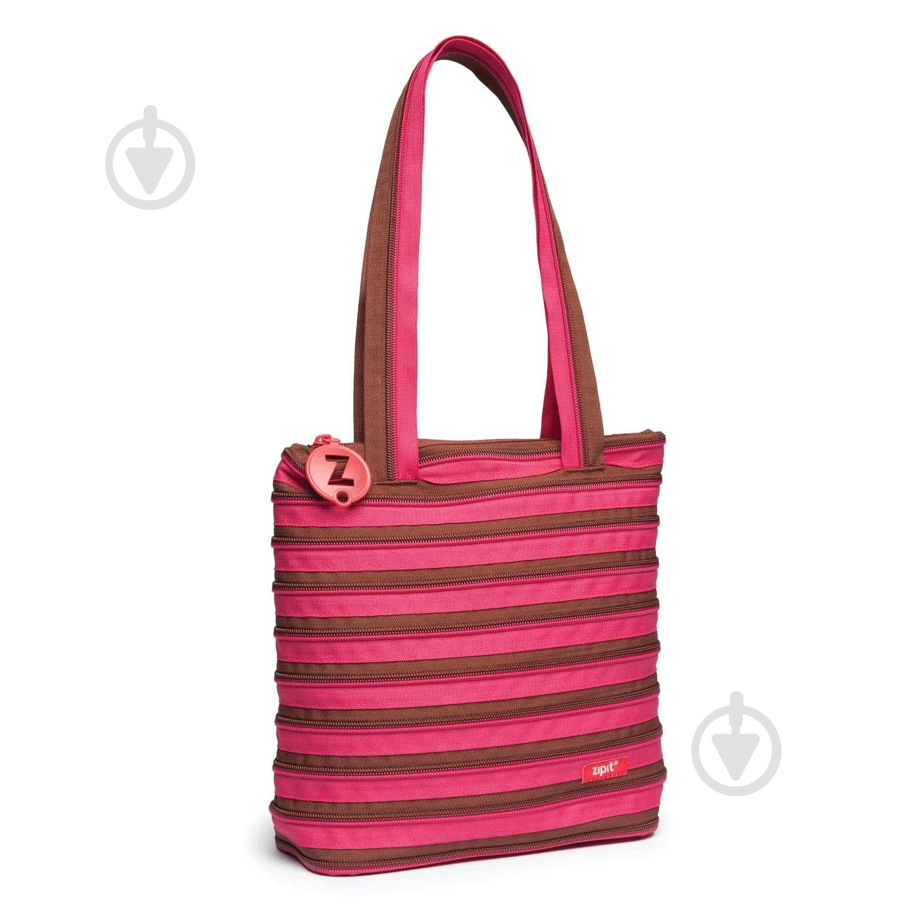 Сумка школьная Zipit Premium Tote/Beach Fuchsia&Deep Brown - фото 4