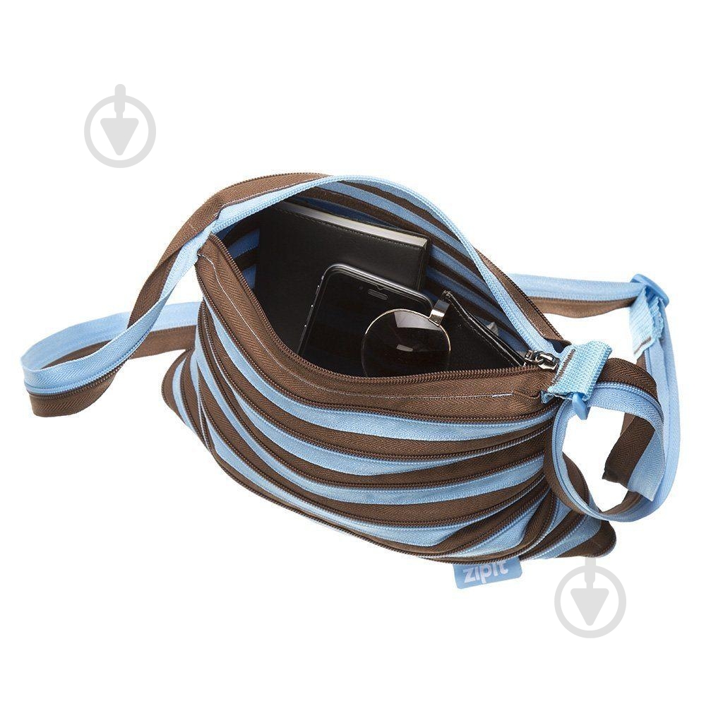Сумка школьная Zipit Premium Tote/Beach Ocean Blue&Soft Brown - фото 2