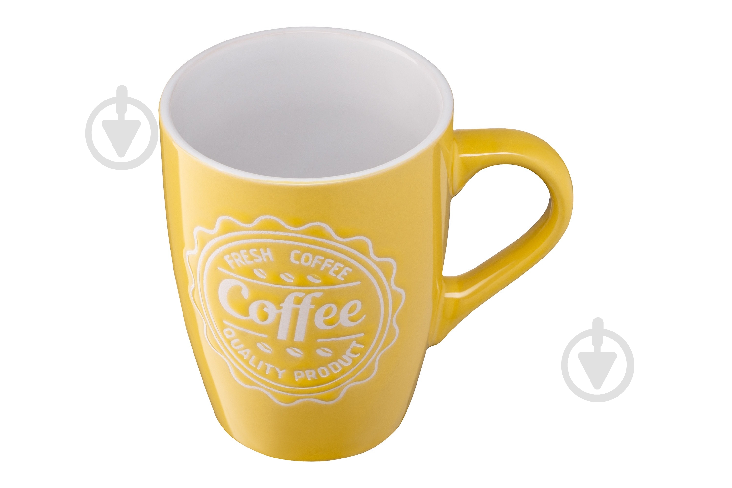 Чашка Ardesto Coffee 330 мл желтая - фото 2