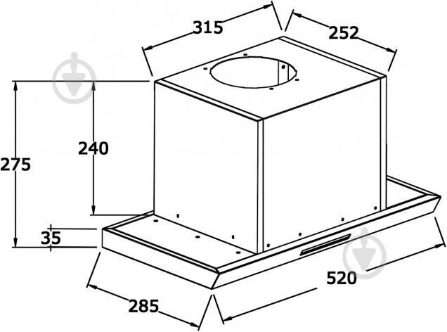 Вытяжка Zirtal INLINEA 60 BL - фото 8