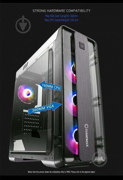 Корпус GameMax Moonlight FRGB-White - фото 11