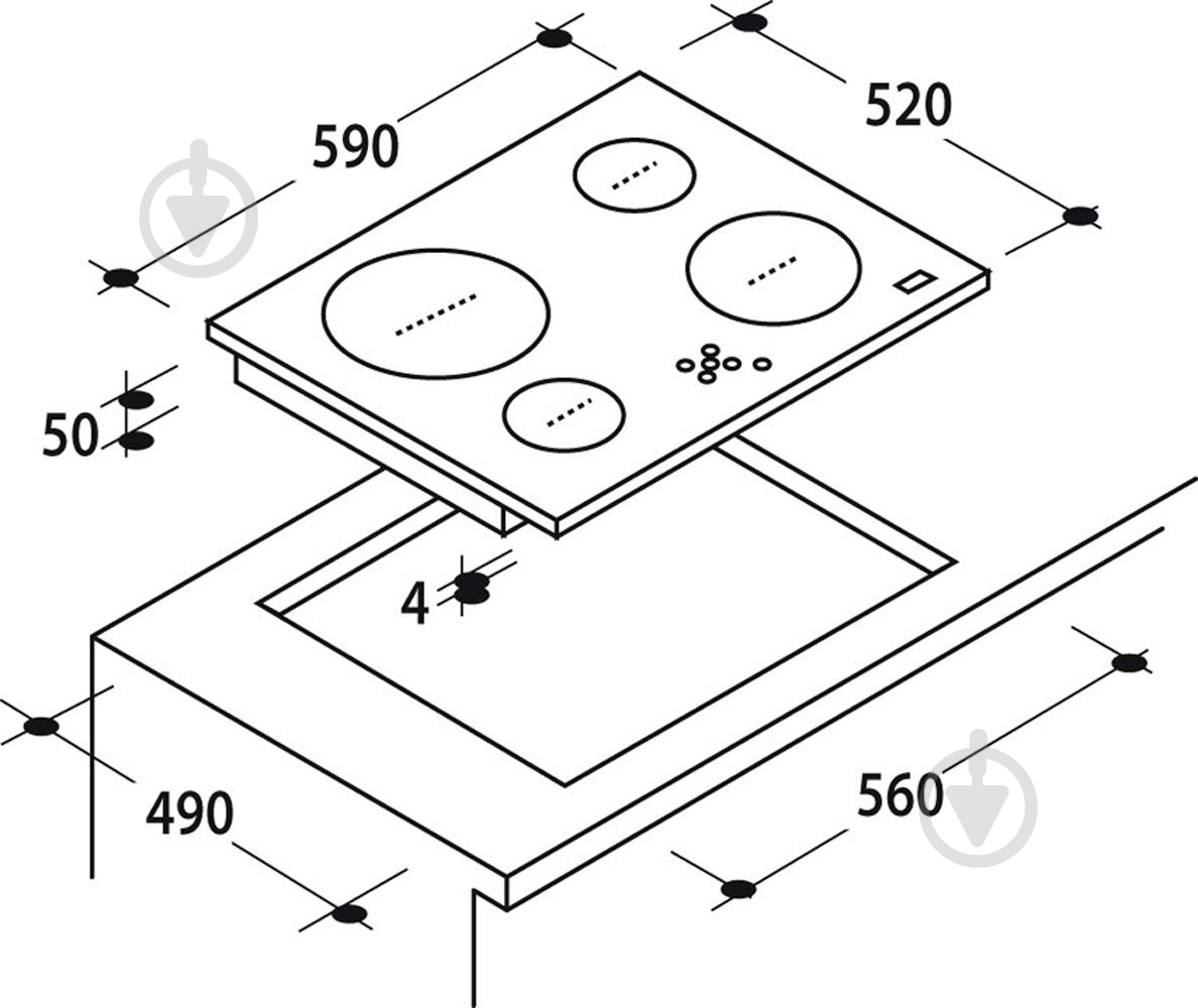 Варочная поверхность электрическая Candy CH 647 B - фото 2 Варочная поверхность электрическая Candy CH 647 B - фото 2