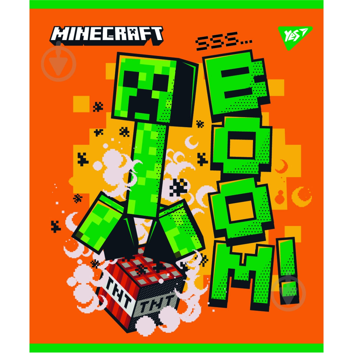 Тетрадь школьная А5 12 косая линия Minecraft YES - фото 3