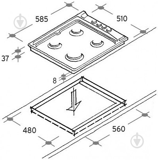 Варочная поверхность электрическая Candy PLE 64 W - фото 2 Варочная поверхность электрическая Candy PLE 64 W - фото 2
