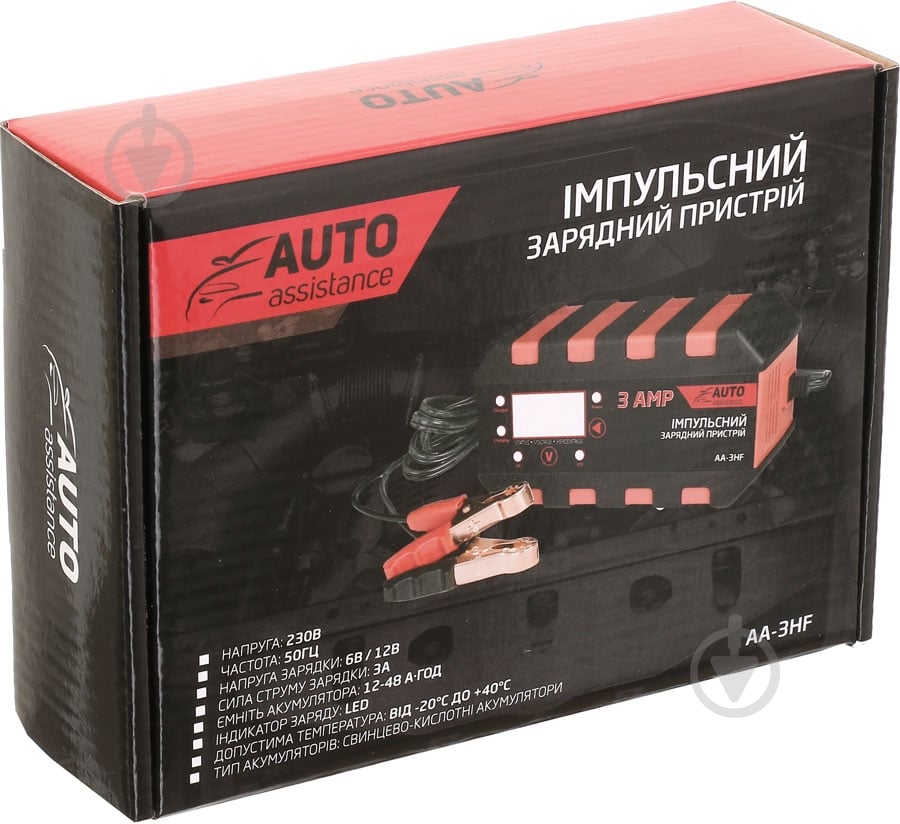 Автомобильное зарядное устройство импульсный Auto Assistance AGM/GEL/SLA 6V-12V 3 А - фото 6