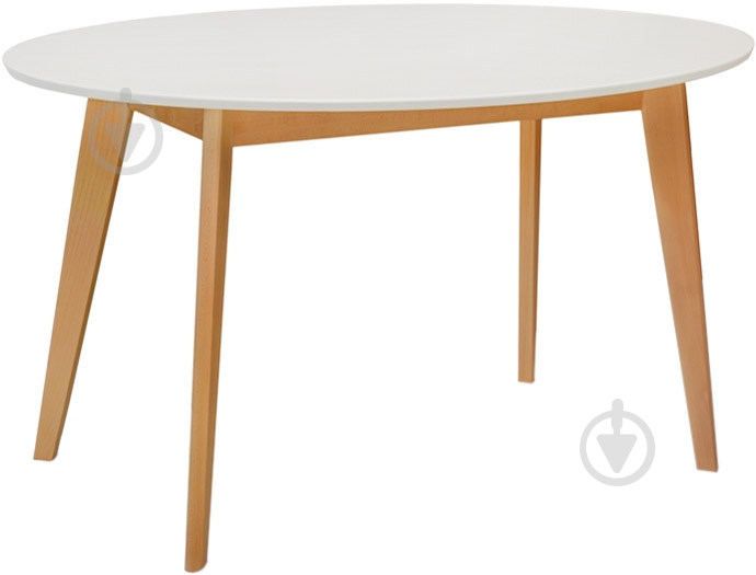 Стол обеденный Космо 1375х900 белый/бук - фото 1