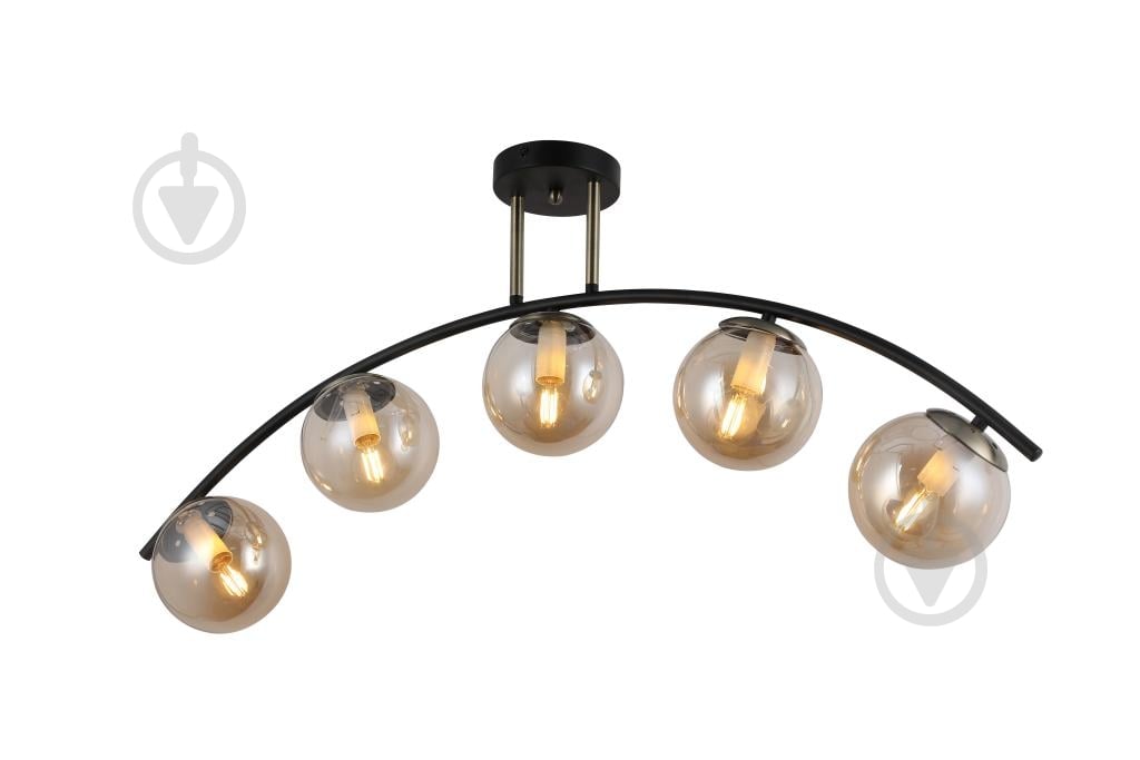 Люстра потолочная Blitz 5x40 Вт E14 черный/золото 8237-45 - фото 1