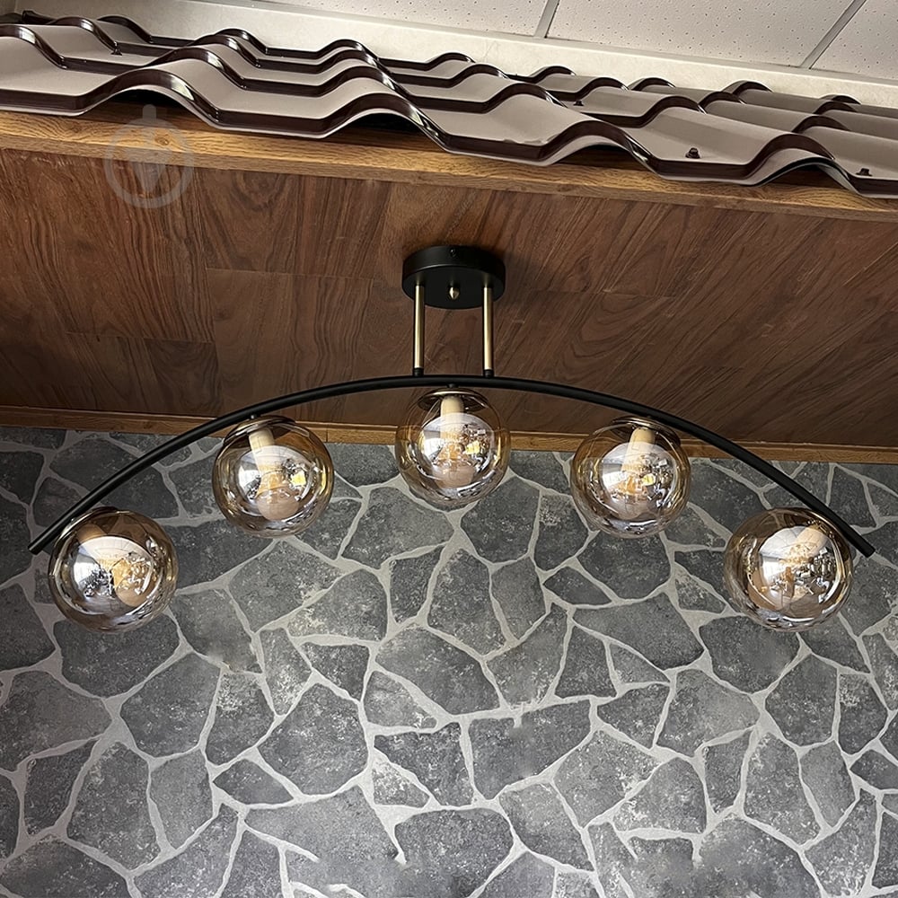 Люстра потолочная Blitz 5x40 Вт E14 черный/золото 8237-45 - фото 2