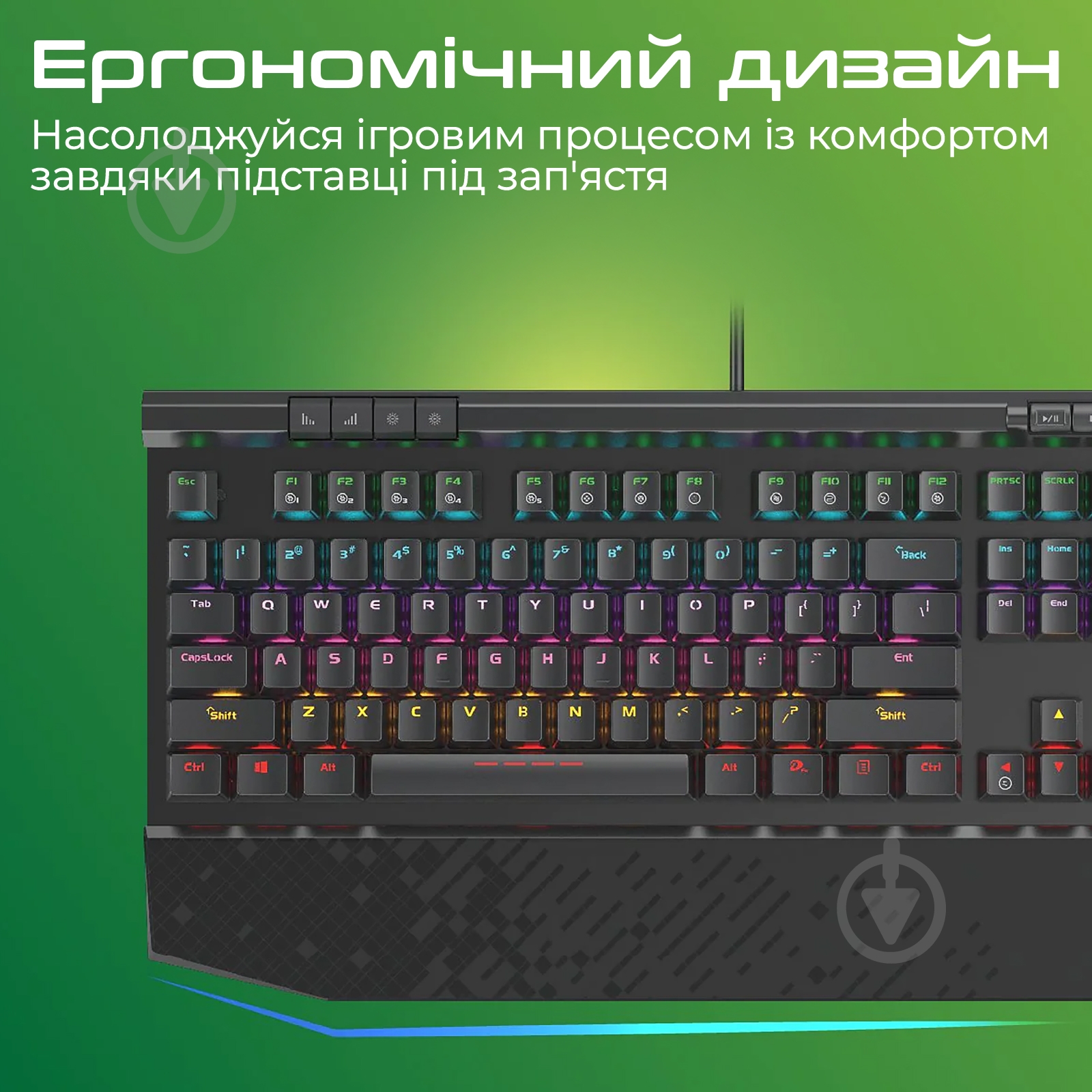 Клавіатура ігрова Vertux (tungsten.black) Tungsten USB black - фото 4 Клавіатура ігрова Vertux (tungsten.black) Tungsten USB black - фото 4