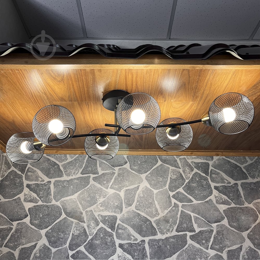 Люстра потолочная Blitz 6x60 Вт E27 черный 8256-46 - фото 2