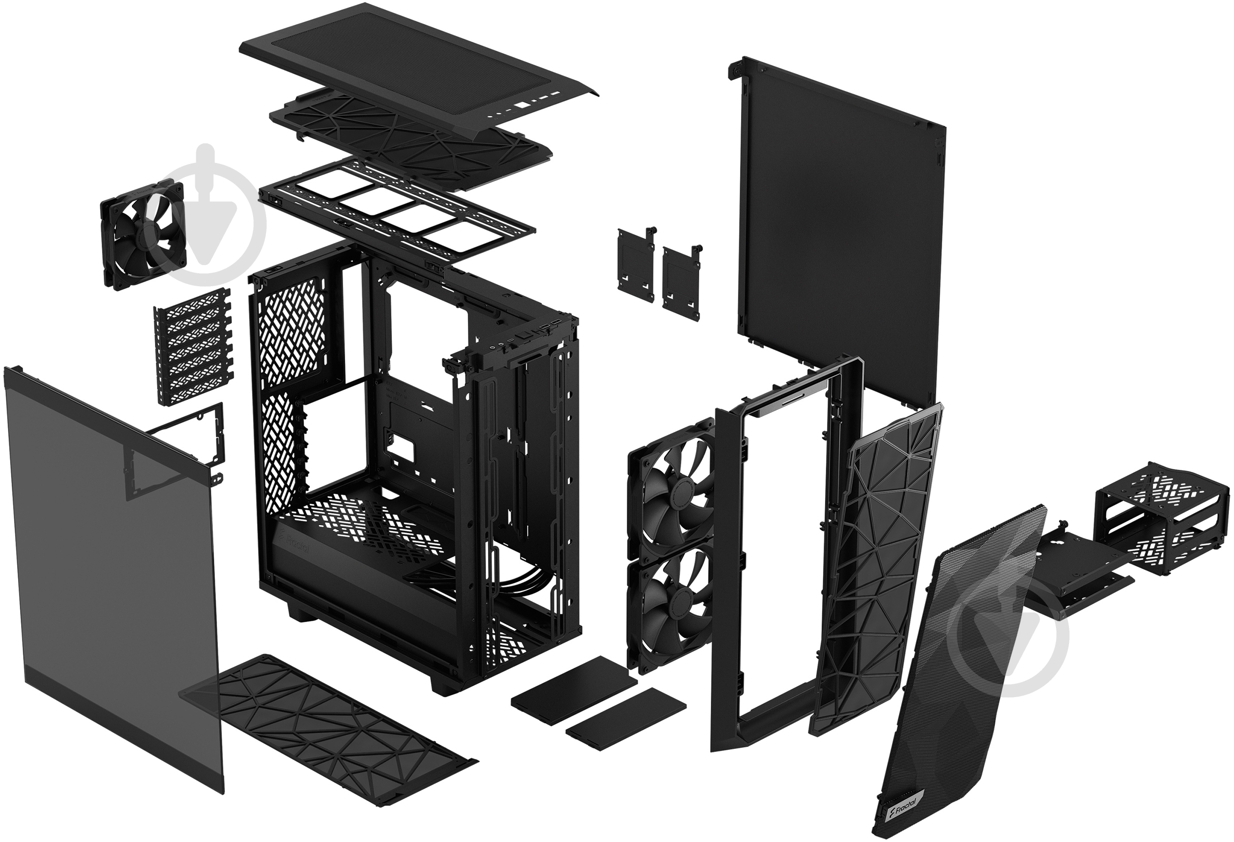 Корпус Fractal Design Meshify 2 Compact Light TG (FD-C-MES2C-03) - фото 17
