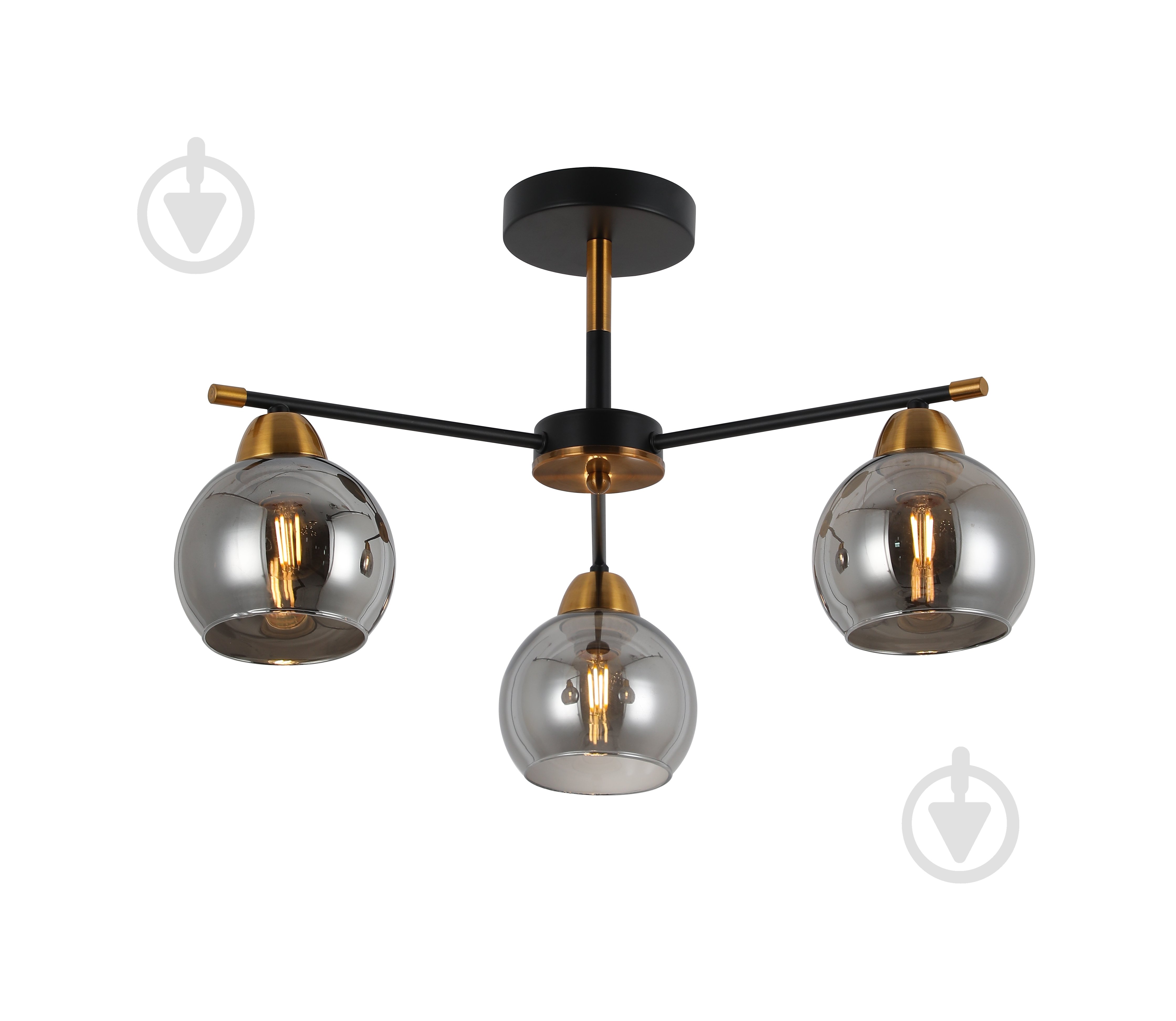 Люстра потолочная Blitz 3x60 Вт E27 черный/золото 8238-43 - фото 1