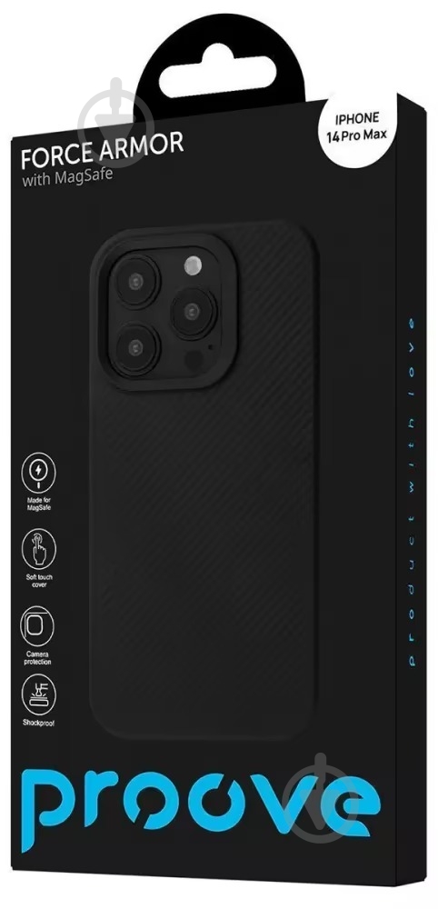 Чехол Proove Force Armor Case with Magnetic Ring для Apple iPhone 14 Pro Max black (PCFAIP14PM02) - фото 3