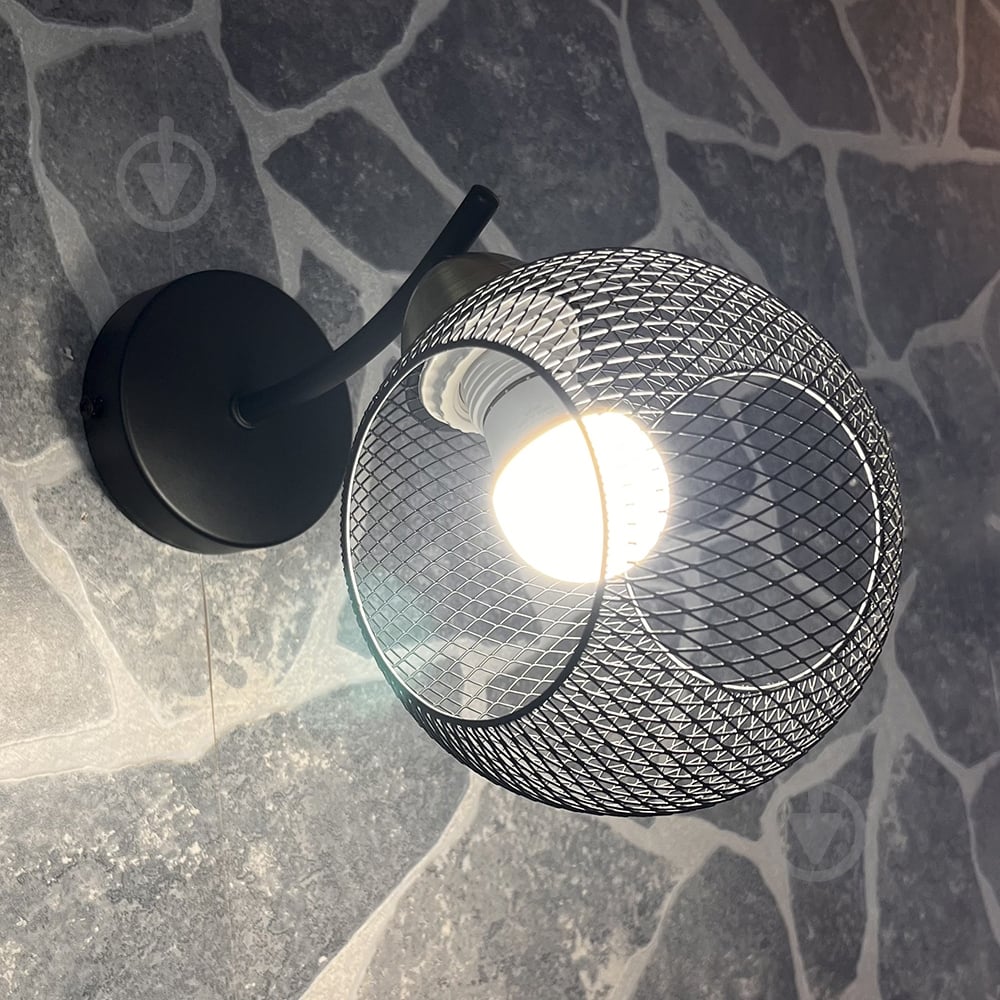 Бра Blitz 1x60 Вт E27 черный 8256-11 - фото 2