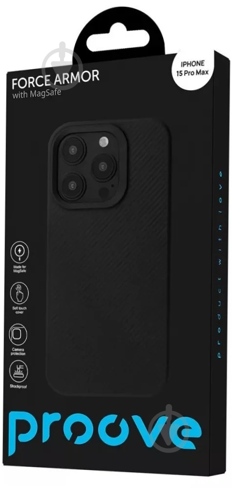 Чехол Proove Force Armor Case with Magnetic Ring для Apple iPhone 15 Pro Max black (PCFAIP15PM02) - фото 7