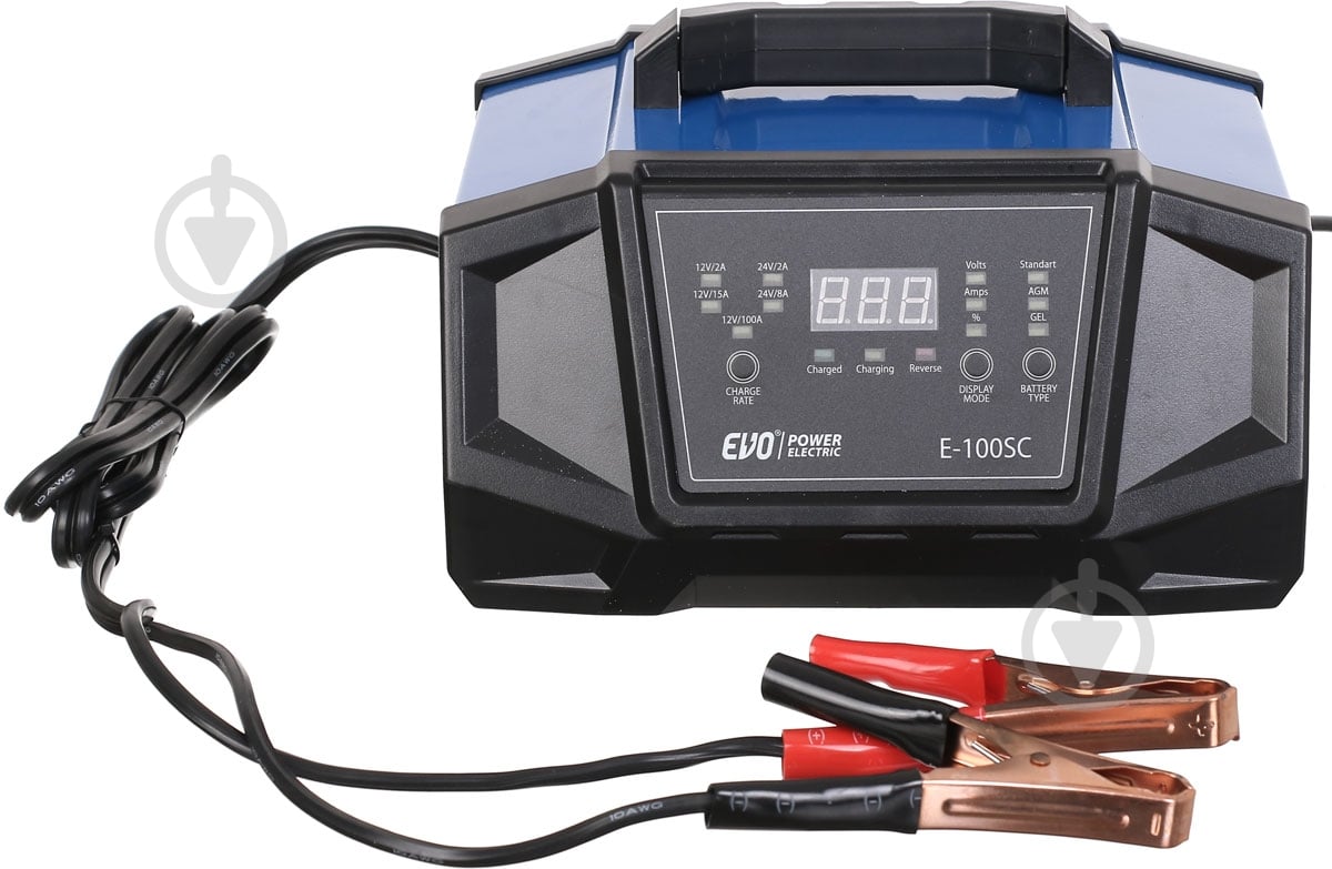 Пускозарядное устройство EVO power electric інтелектуальний E-100SC 2 А 300 А/год - фото 2 Пускозарядное устройство EVO power electric інтелектуальний E-100SC 2 А 300 А/год - фото 2