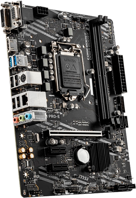 Материнская плата MSI H410M PRO-E (Socket 1200, Intel H410, mirco ATX) - фото 3 Материнская плата MSI H410M PRO-E (Socket 1200, Intel H410, mirco ATX) - фото 3