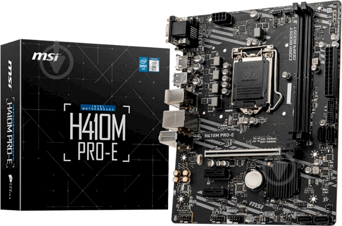 Материнская плата MSI H410M PRO-E (Socket 1200, Intel H410, mirco ATX) - фото 4 Материнская плата MSI H410M PRO-E (Socket 1200, Intel H410, mirco ATX) - фото 4
