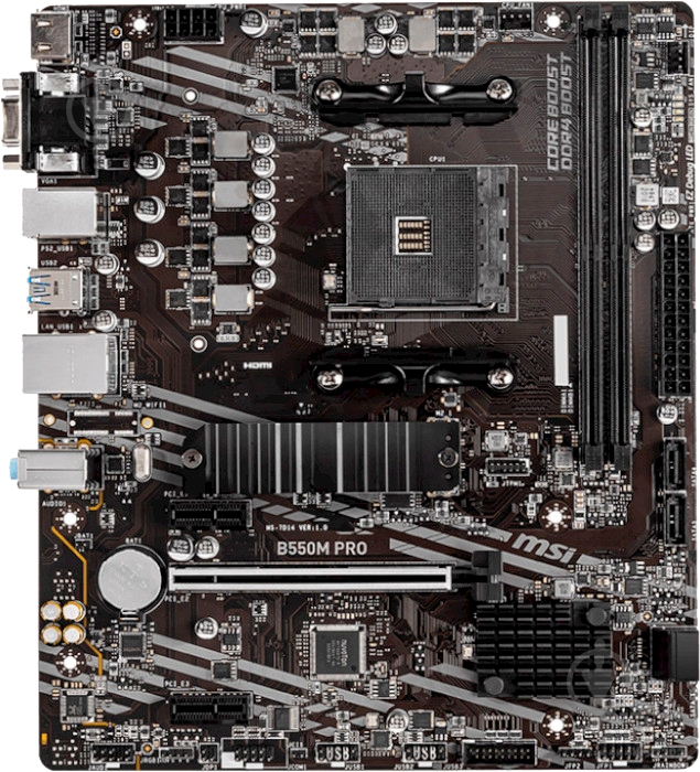 Материнська плата MSI B550M PRO (Socket AM4, AMD B550, ATX) - фото 1 Материнська плата MSI B550M PRO (Socket AM4, AMD B550, ATX) - фото 1