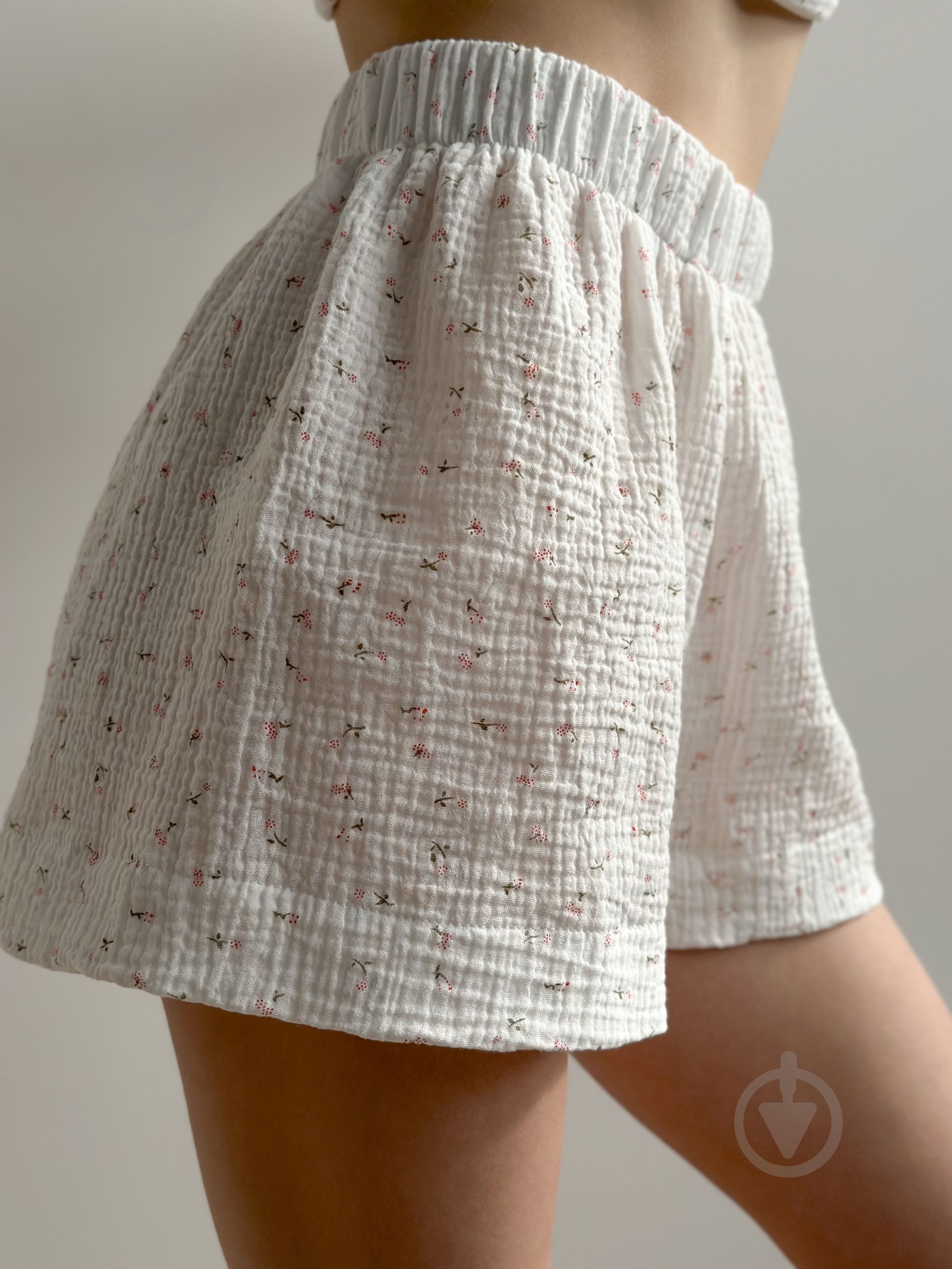 Комплект женский MISO майка и шорты р. S белый (14850) - фото 3 Комплект женский MISO майка и шорты р. S белый (14850) - фото 3