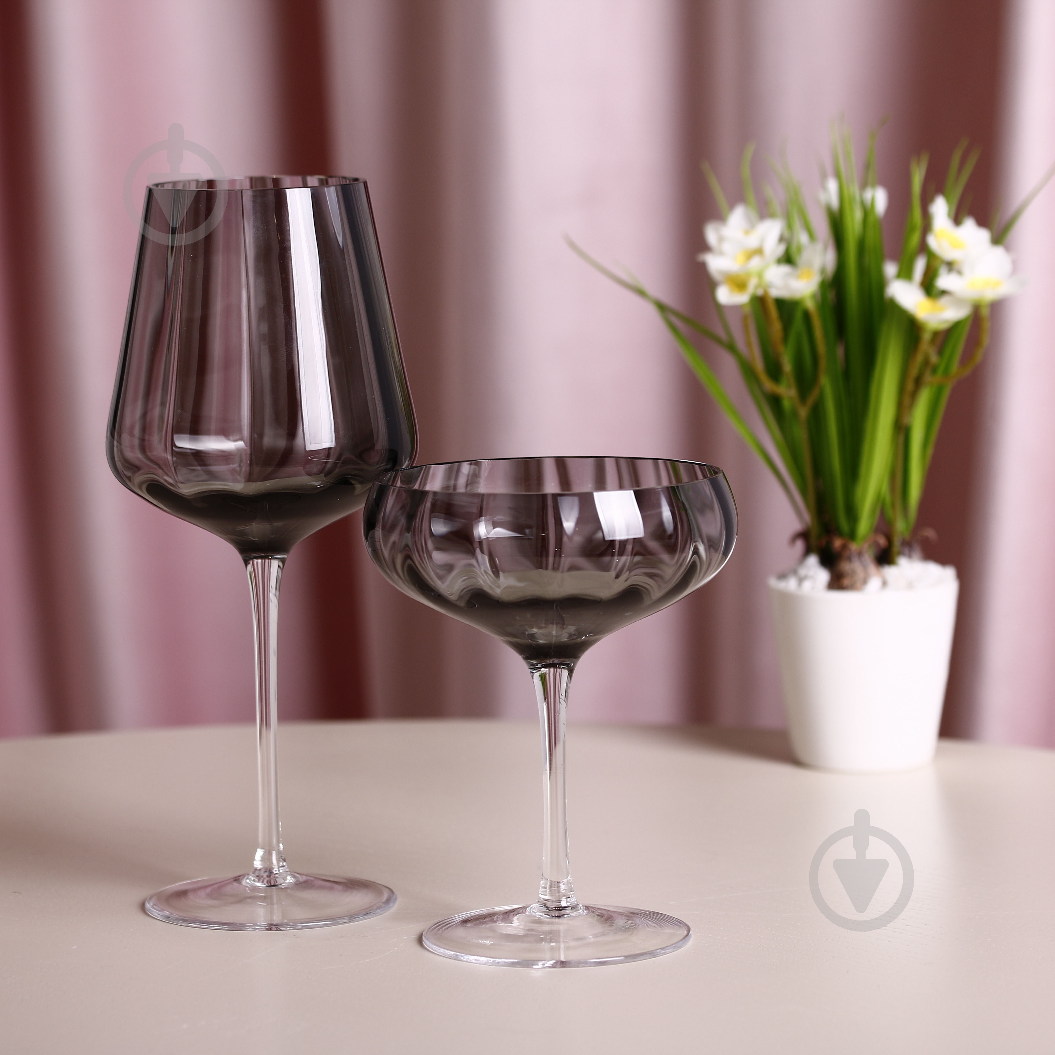 Бокал для вина Wrzesniak Glassworks Optic Grey 19-3589A 530 мл 1 шт. - фото 7
