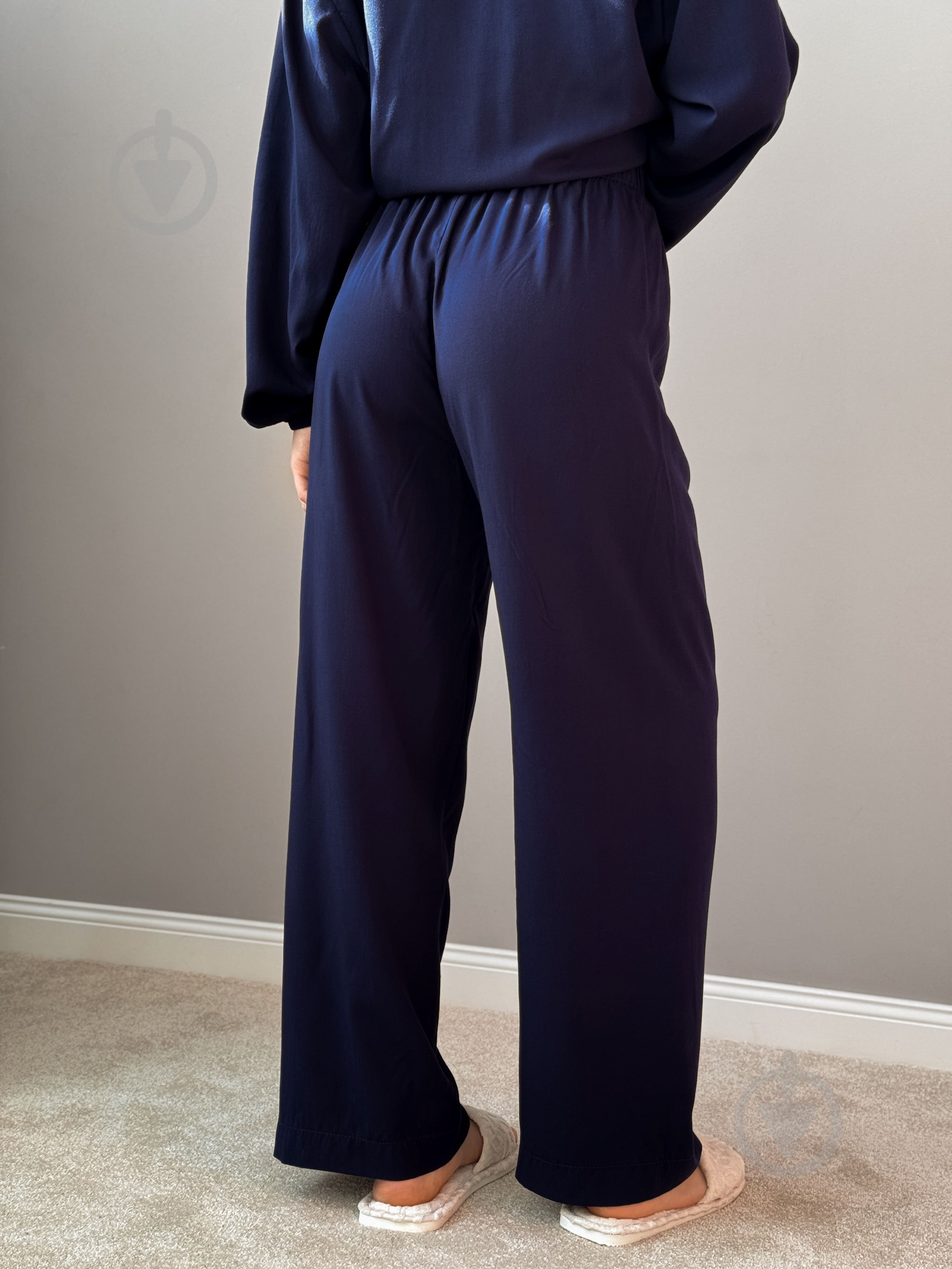 Комплект женский MISO рубашка и штаны р. L синий (14606) - фото 2 Комплект женский MISO рубашка и штаны р. L синий (14606) - фото 2