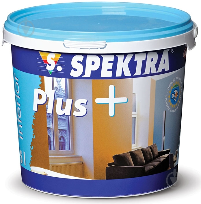 Краска SPEKTRA Plus белый 5 л 7 кг - фото 1