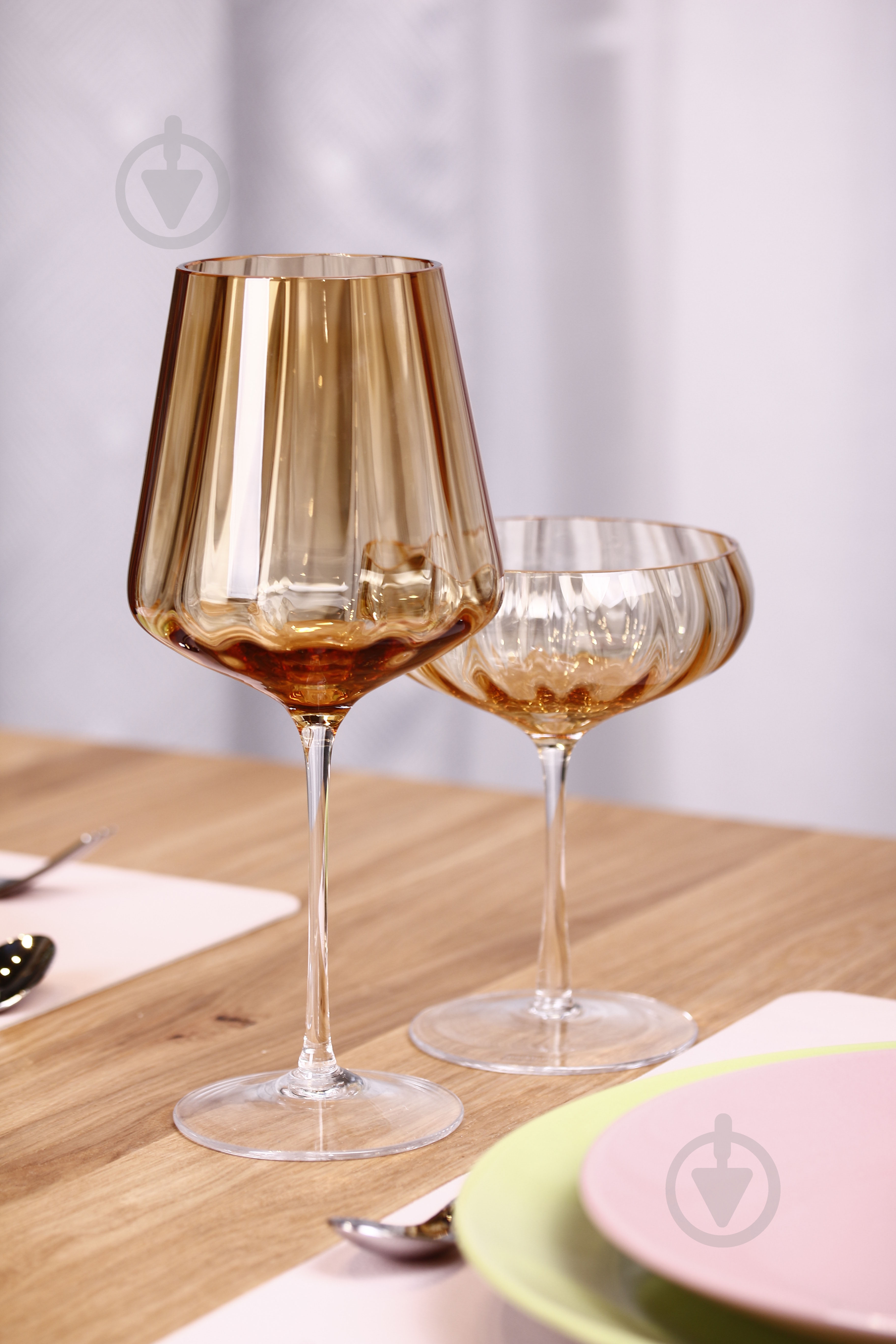Бокал для вина Wrzesniak Glassworks Optic Amber 19-3589A 530 мл 1 шт. - фото 6
