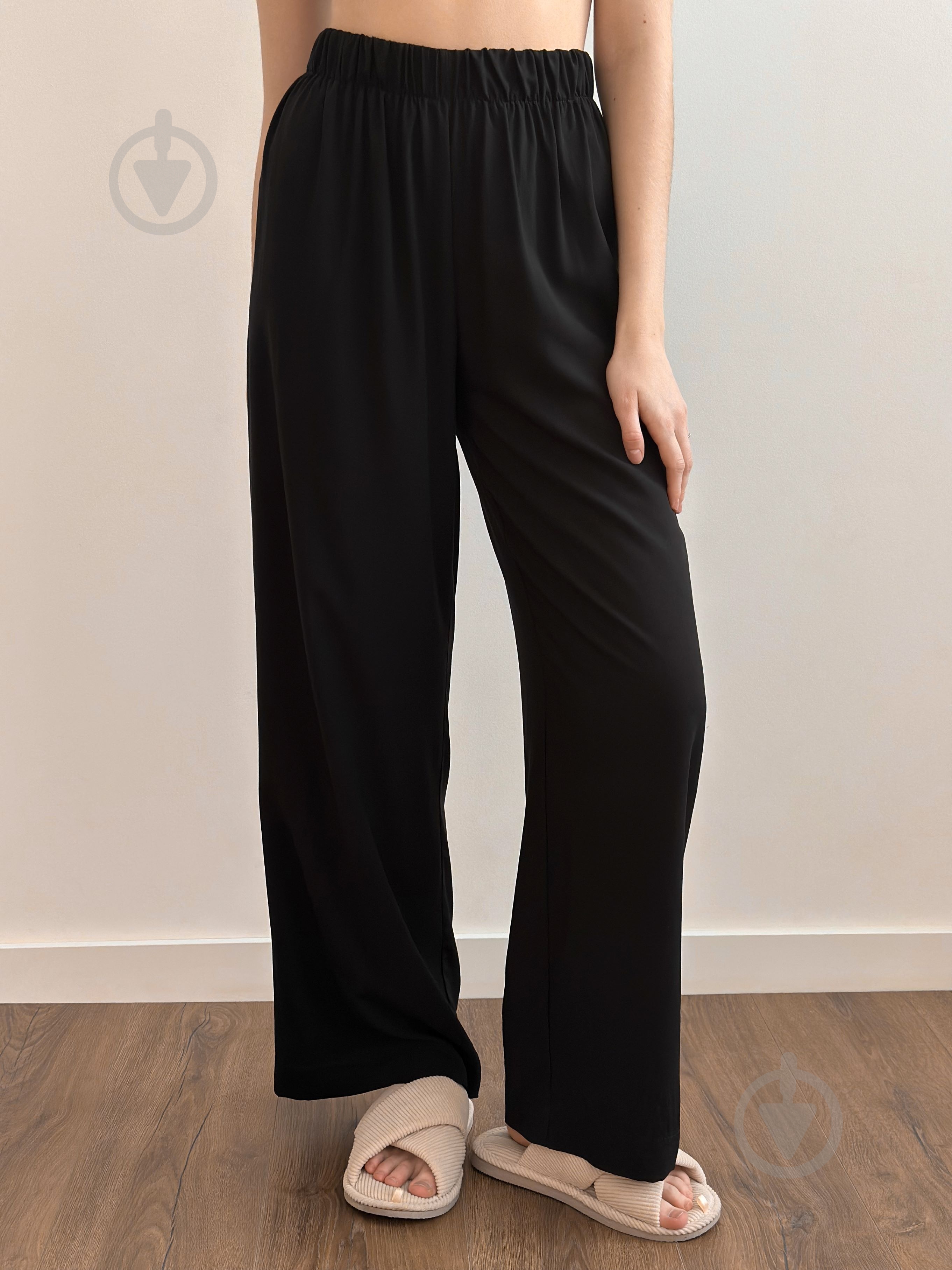 Комплект женский MISO рубашка и штаны р. L черный (14632) - фото 2 Комплект женский MISO рубашка и штаны р. L черный (14632) - фото 2