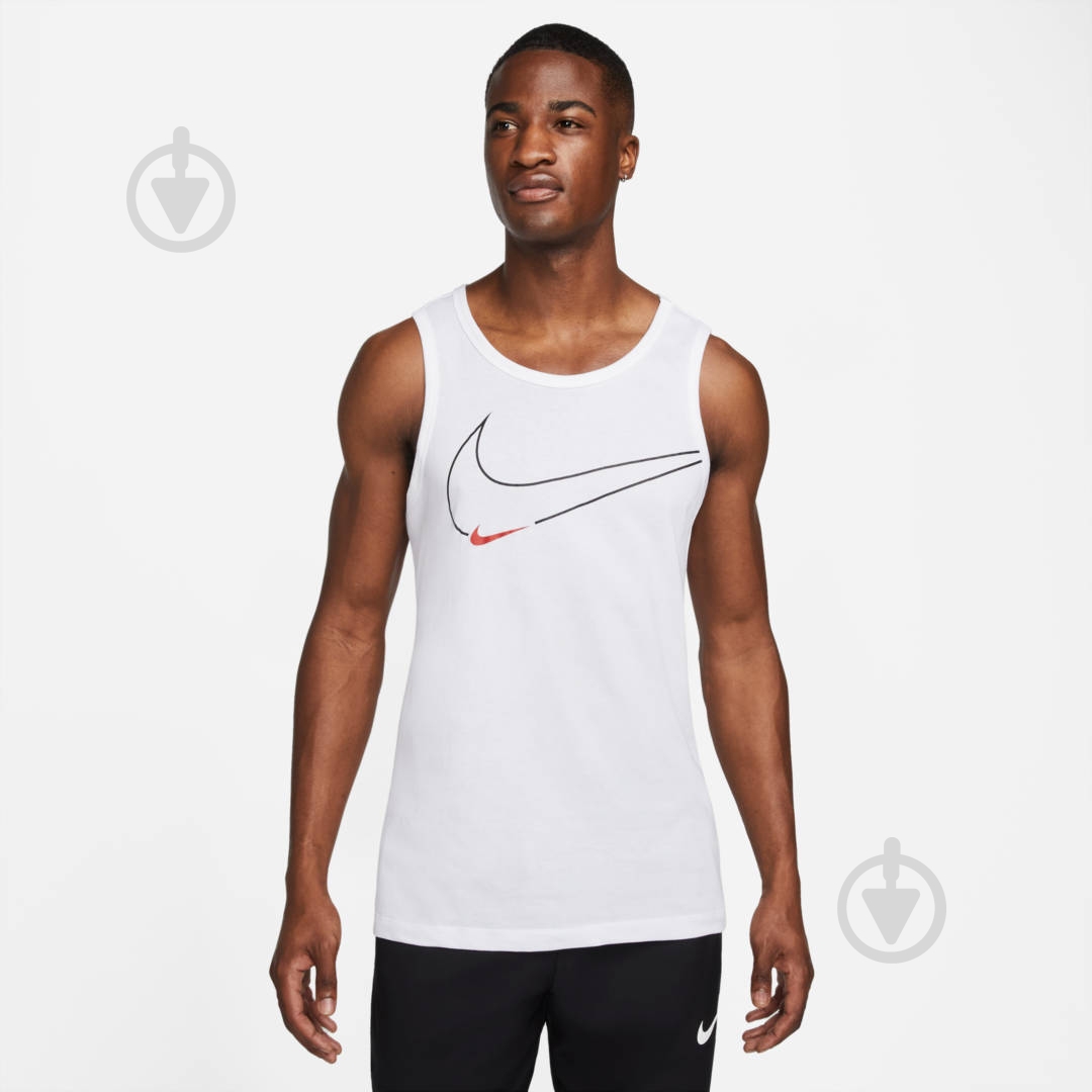 Майка Nike M NK DF TANK 6/1 GFX DM6257-100 р.M белый - фото 1