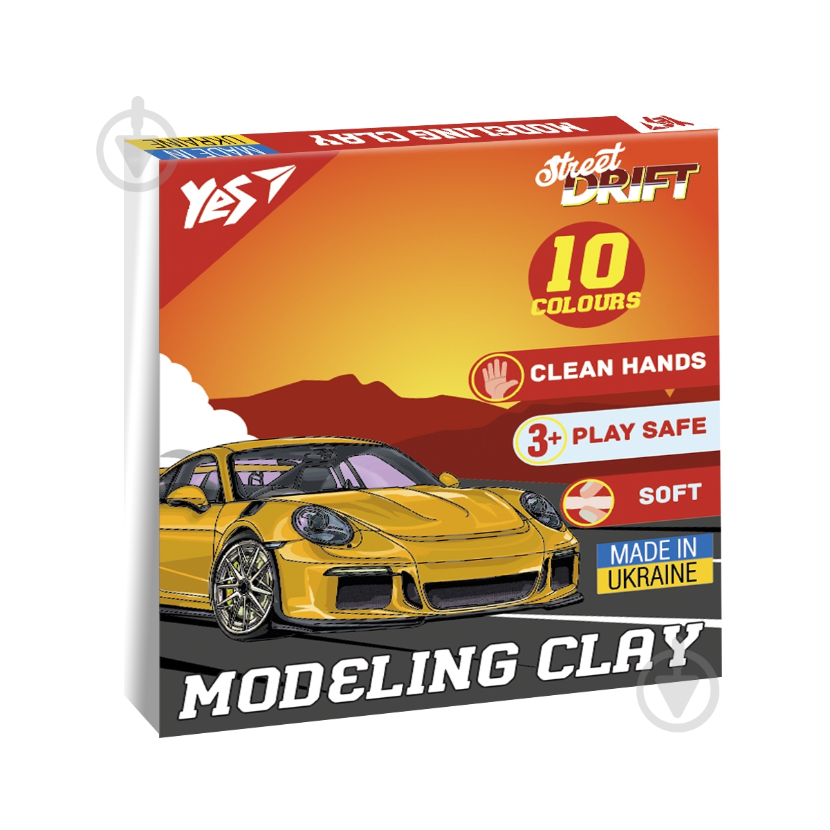 Пластилин Drift King 10 цветов 200 г YES - фото 1 Пластилин Drift King 10 цветов 200 г YES - фото 1