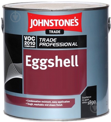 Эмаль Johnstone's алкидная Eggshell белый полумат 1 л - фото 1 Эмаль Johnstone's алкидная Eggshell белый полумат 1 л - фото 1